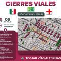 México vs Inglaterra: estos serán los cierres viales en la ciudad Puebla este domingo