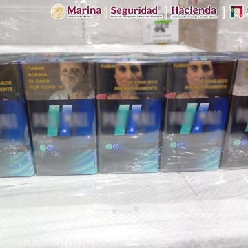 cigarrros3 Aseguran más de 236 mil cigarrillos de contrabando en el AICM