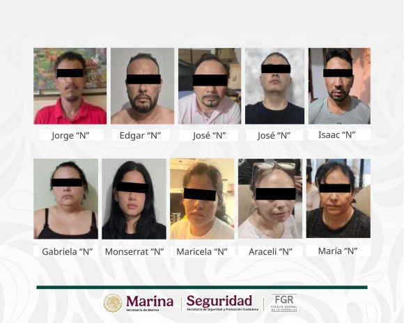 Detienen a “M4”, señalado como coordinador del CJNG en Nayarit y Tlaxcala; junto con nueve personas