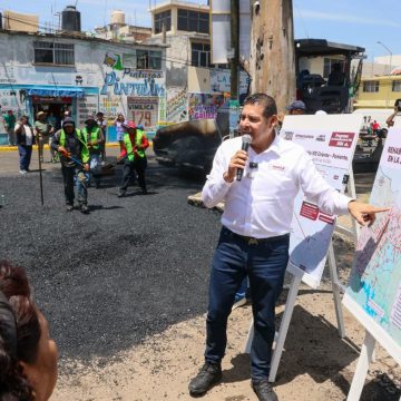 Avanza rehabilitacion de la Avenida 105 Poniente en Puebla: Alejandro Armenta supervisa obra