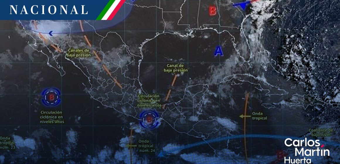Monzón mexicano y circulaciones ciclónicas generarán tormentas en 8 estados
