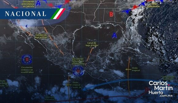 Monzón mexicano y circulaciones ciclónicas generarán tormentas en 8 estados