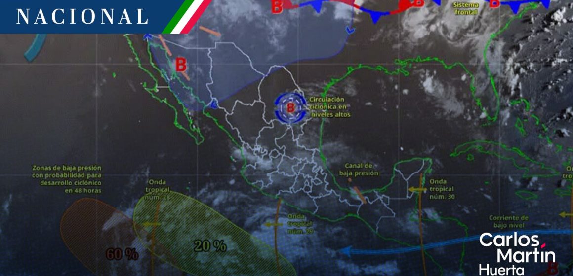 Dos ondas tropicales provocarán lluvias intensas y calor extremo en México