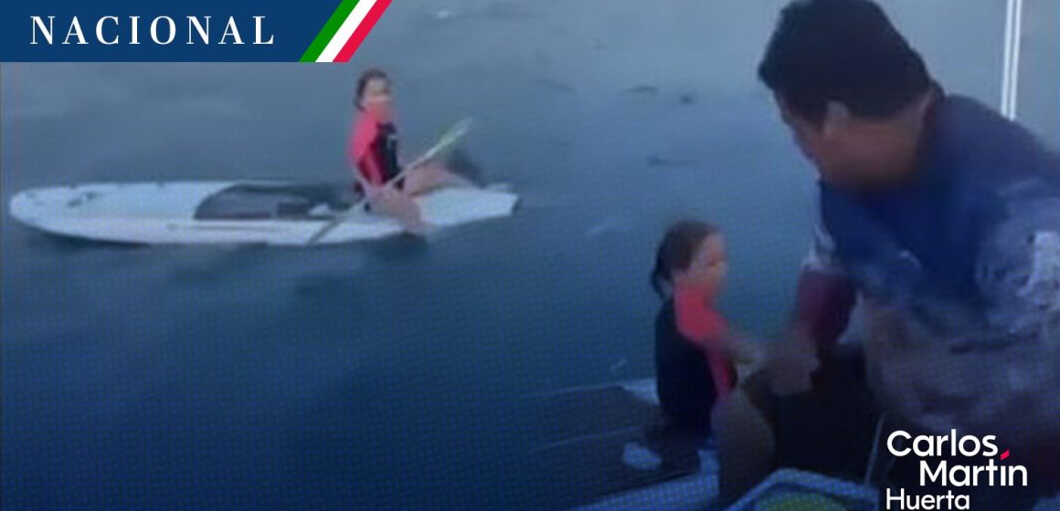 Pescadores rescatan a niña a la deriva a más de un kilómetro de la costa en La Paz