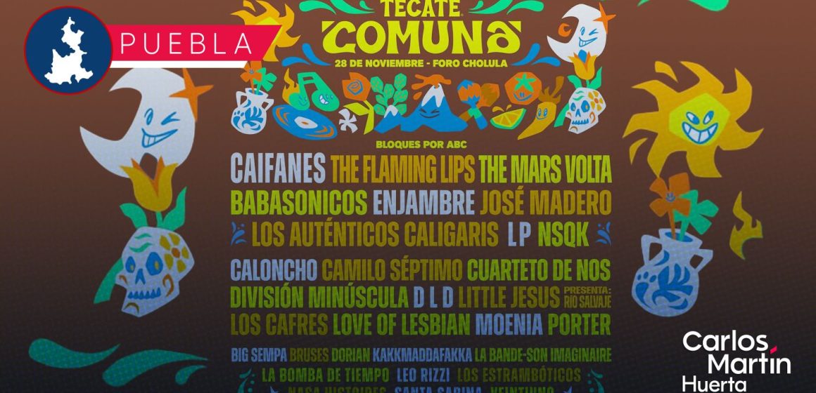 Revelan cartel oficial del Tecate Comuna 2026: Conoce el esperado lineup