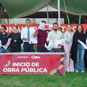 Dan banderazo de inicio a rehabilitación de unidad deportiva en Huejotzingo