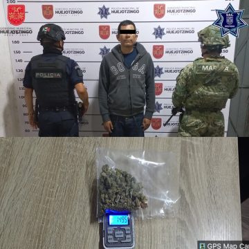 Detienen a tres sujetos por delitos contra la salud y lesiones en Huejotzingo