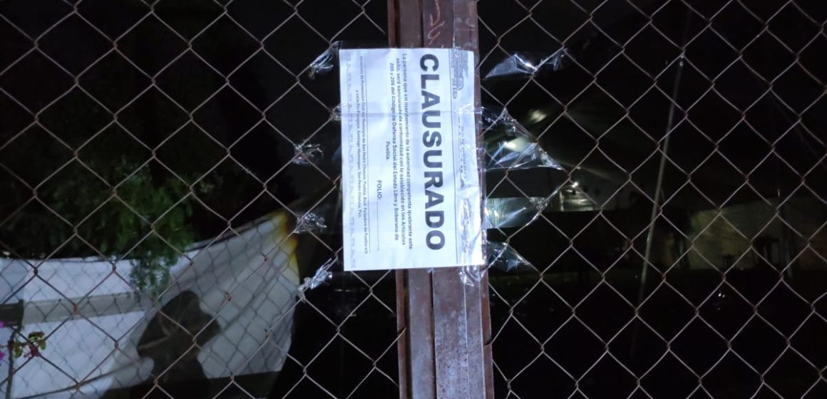 Clausuran palenque clandestino en San Pedro Cholula