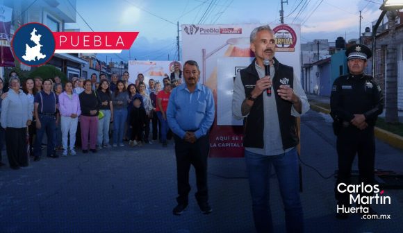 Con “Puebla Brilla”, modernizan el alumbrado público en Galaxia Bosques de Amalucan al 100% LED
