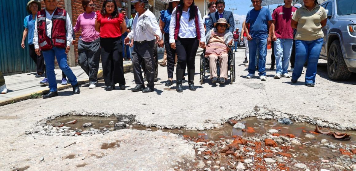 Continúa Tonantzin Fernández llevando obra pública a todos los barrios de San Pedro Cholula