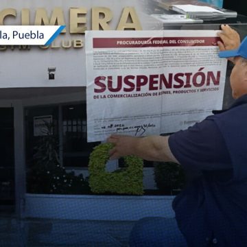 Profeco coloca sellos de suspensión al gimnasio Cimera Gym Club de San Pedro Cholula