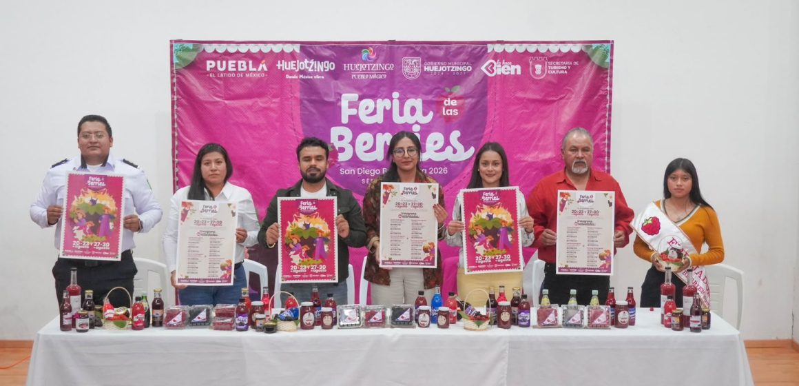Todo listo para la 7.ª edición de la Feria de las Berries en Huejotzingo
