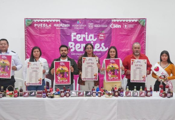 Todo listo para la 7.ª edición de la Feria de las Berries en Huejotzingo
