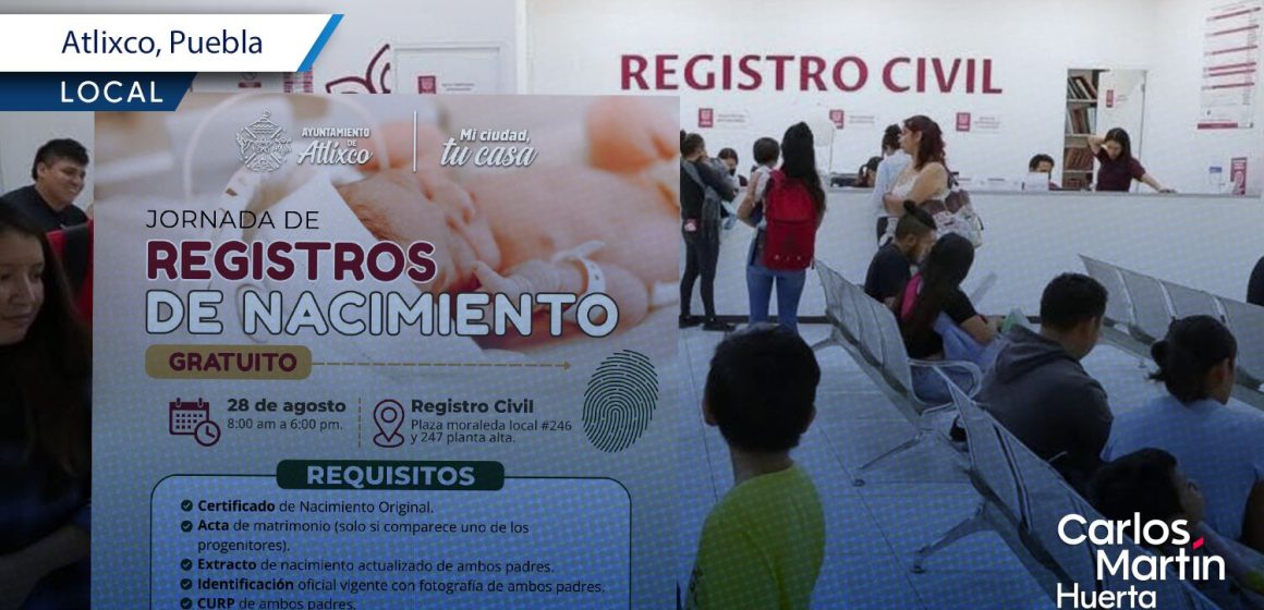 Jornada en Atlixco: Obtén la primera acta de nacimiento de tu bebé totalmente gratis