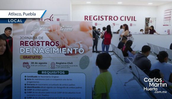 Jornada en Atlixco: Obtén la primera acta de nacimiento de tu bebé totalmente gratis