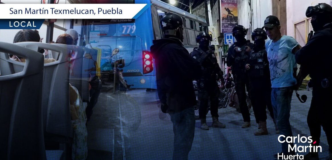 Pasajeros detienen a asaltante de la ruta San Lucas El Grande en Texmelucan