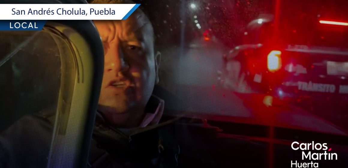 Tránsito de San Andrés Cholula protagoniza persecución contra pareja en Vía Atlixcáyotl; autoridades ya los investigan