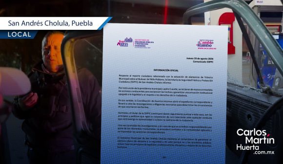 Abren expediente tras persecución en la Vía Atlixcáyotl: San Andrés Cholula investiga a elementos de tránsito
