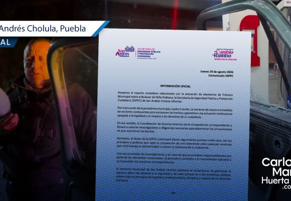 Abren expediente tras persecución en la Vía Atlixcáyotl: San Andrés Cholula investiga a elementos de tránsito
