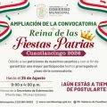 Amplían inscripción para Reina de las Fiestas Patrias 2026 en Cuautlancingo