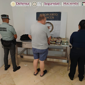 Aseguran más de 1.7 millones de pesos en divisas extranjeras y nacionales en el Aeropuerto de Cancún