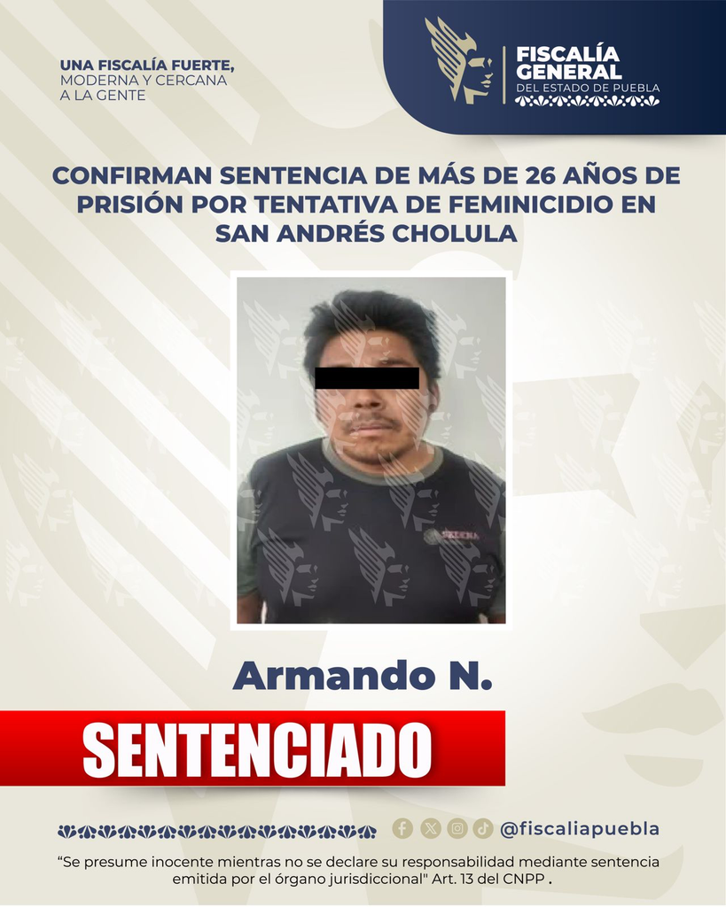 Confirman sentencia de más de 26 años de prisión a hombre por intentar asesinar a su madre en San Andrés Cholula 1 487