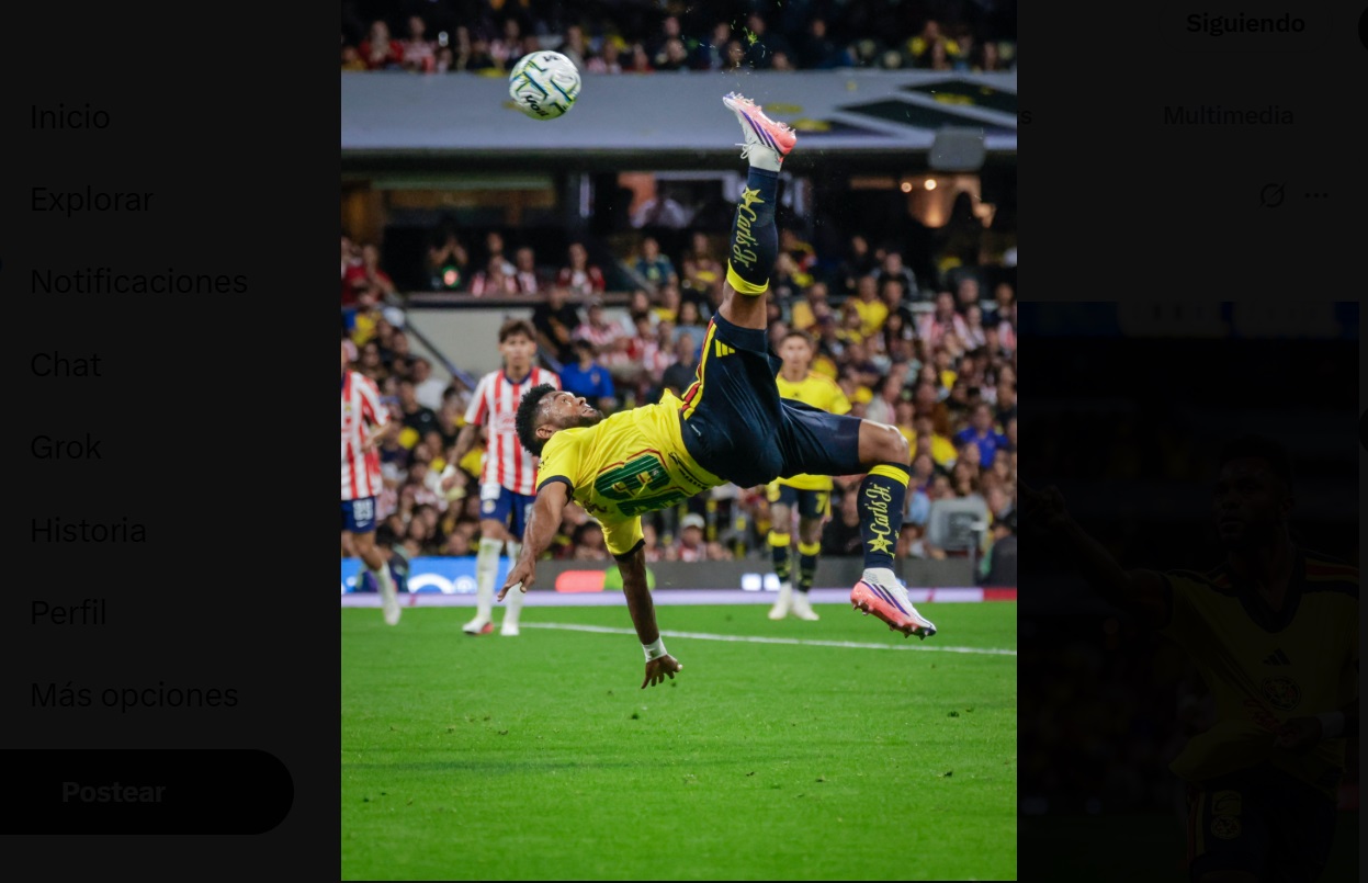 Chilena de Miguel Borja - América vs Chivas América empata ante Chivas con doblete de Borja