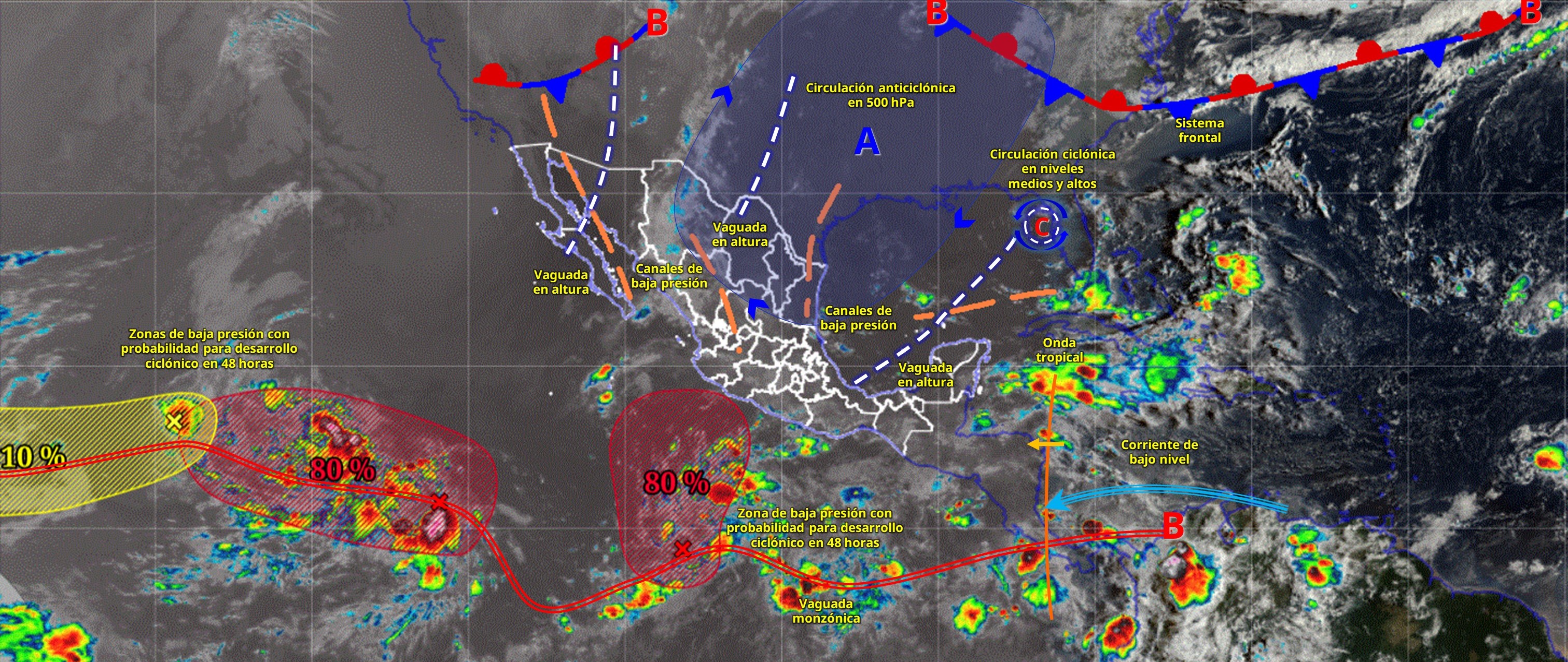 Clima 19 de septiembre Inestabilidad atmosférica generará lluvias intensas en el territorio nacional
