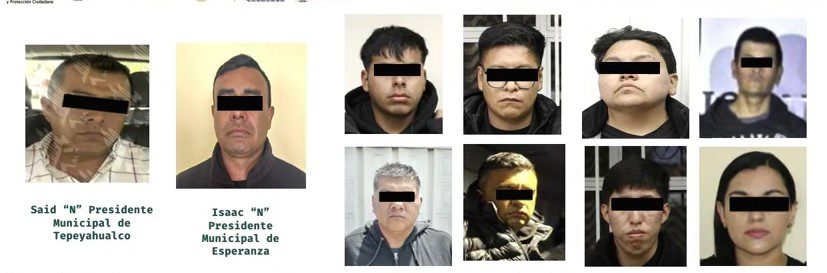 Detenidos alcaldes Esperanza Tepeyahualco