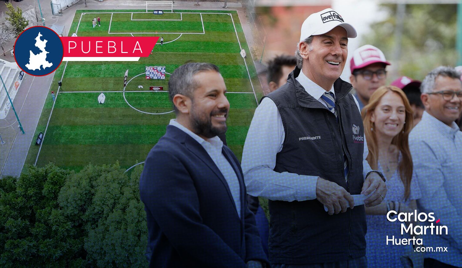 Inauguran cancha de fútbol 7 en el Deportivo Xonaca II