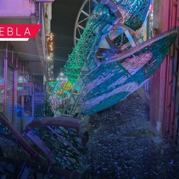 Mujer presuntamente ebria derriba estructura de adornos patrios en avenida Reforma