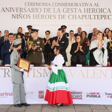 Conmemora Armenta el 179 Aniversario de la Gesta Heroica de los Niños Héroes en Puebla