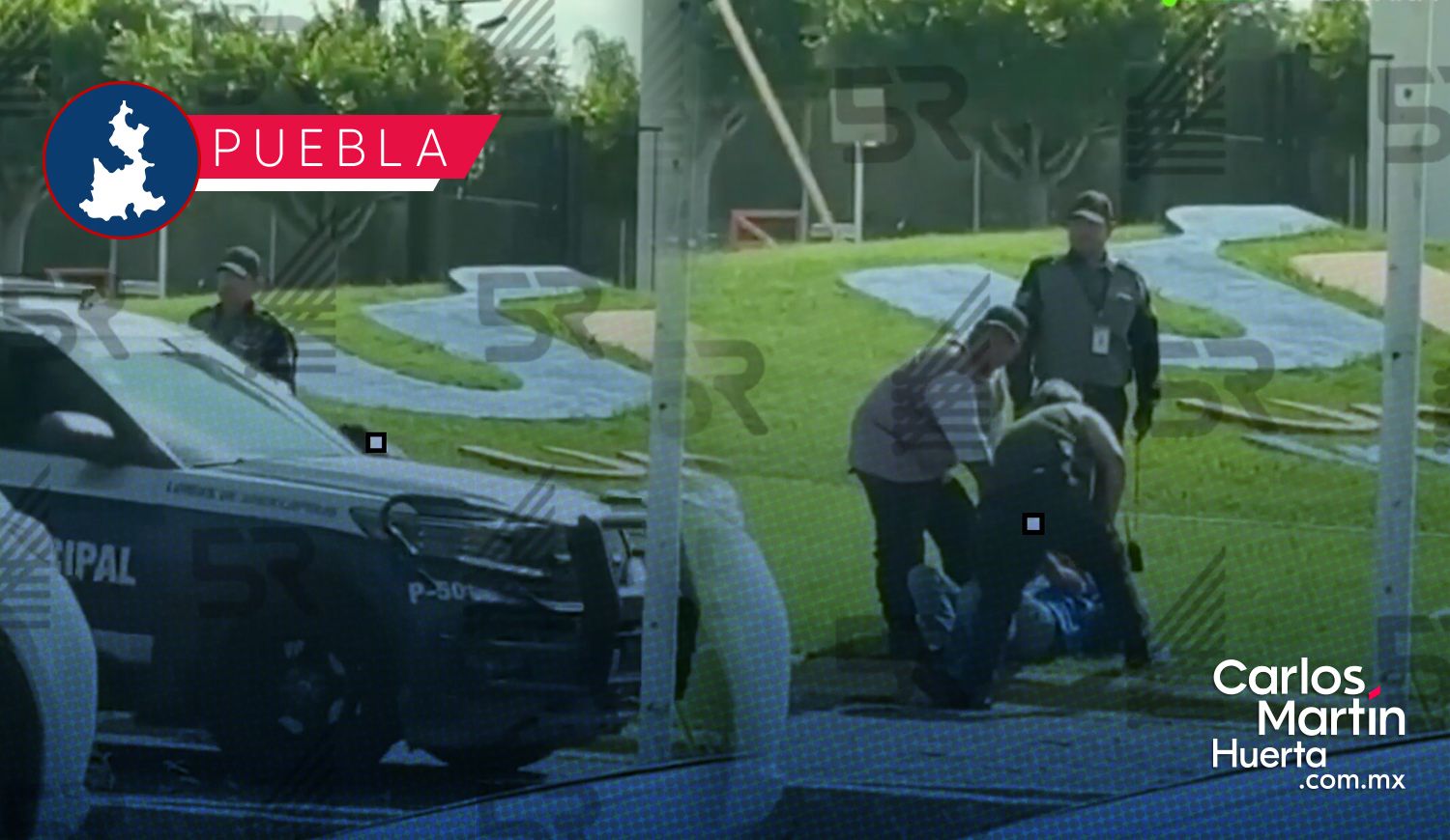 Tras persecución, detienen a presunto ladrón en Lomas de Angelópolis