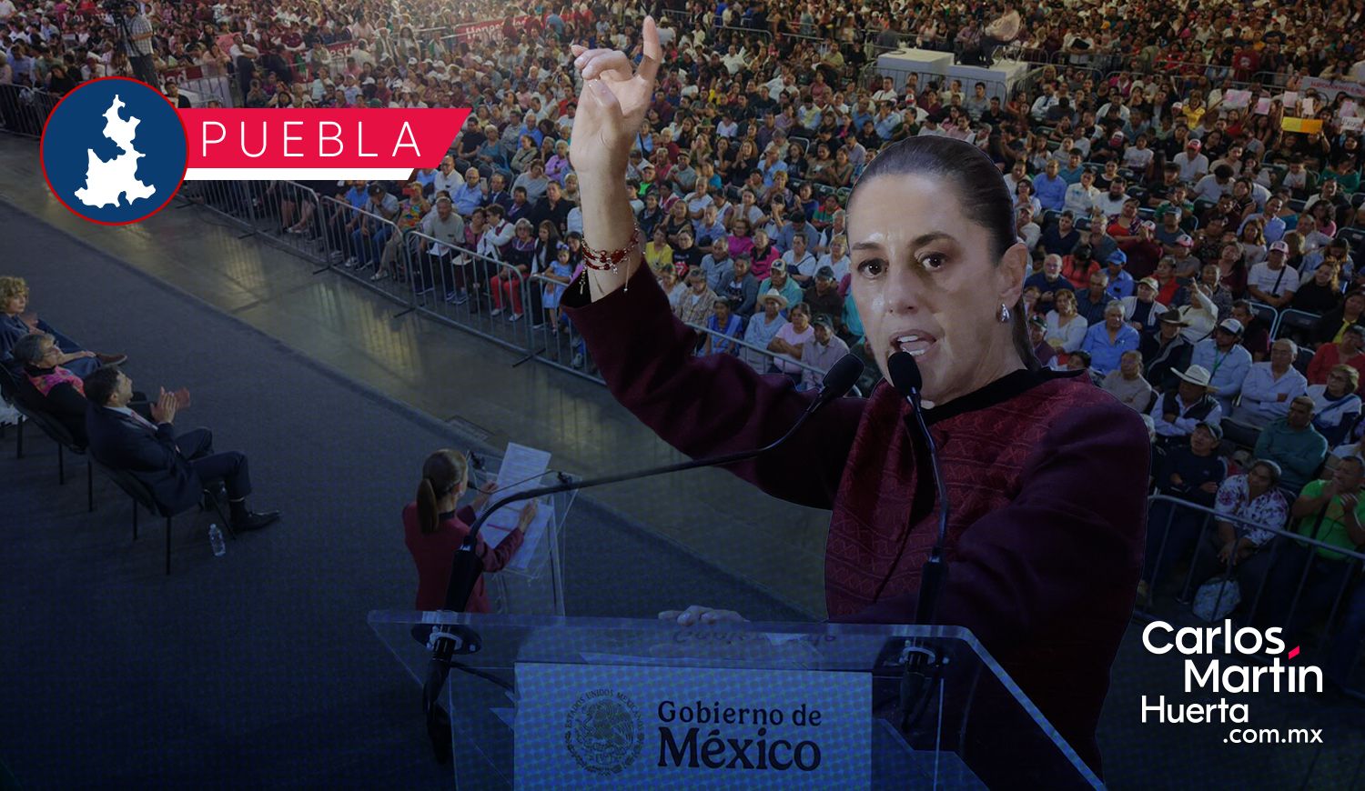 Nuevas carreteras, hospitales y programas sociales: Anuncia Claudia Sheinbaum megaproyectos para Puebla