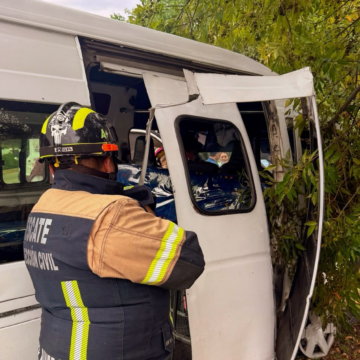Choque de Ruta 28 deja 16 lesionados en la carretera Puebla-Tehuacán