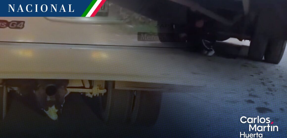 Adolescente viaja 70 km debajo de un autobús en Querétaro