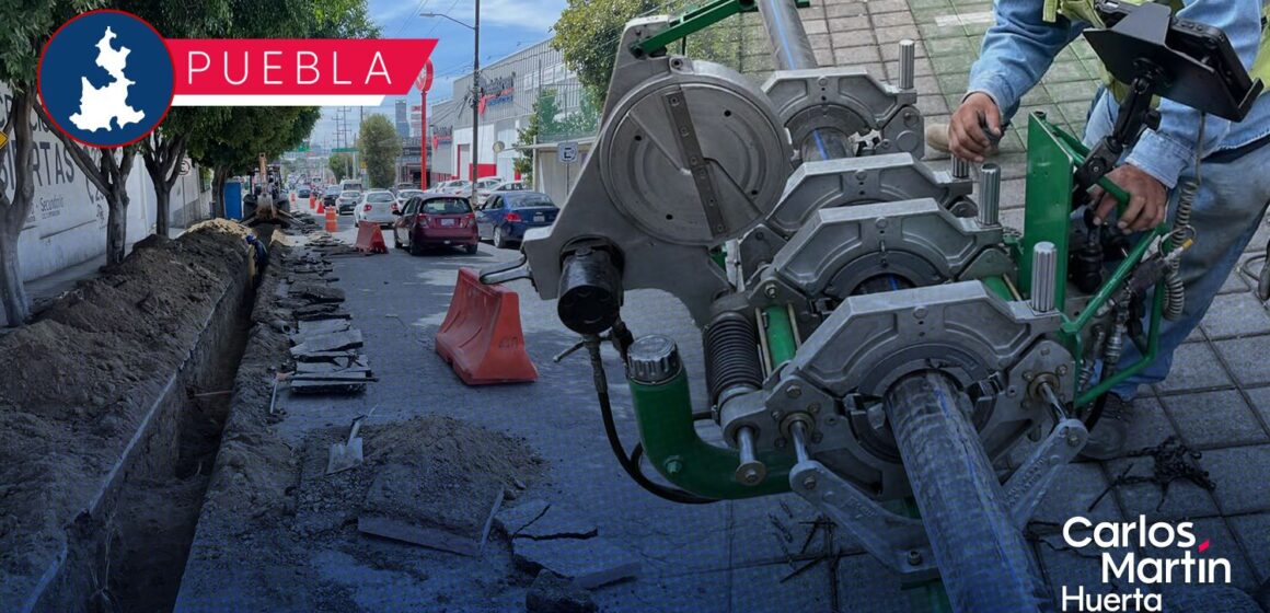 Agua de Puebla sustituye red de agua potable en la 25 Sur para beneficiar a más de 4 mil 700 habitantes