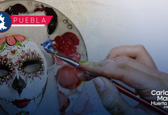 Anuncia IMACP taller gratuito de pintura de máscaras de catrinas en el Centro Histórico