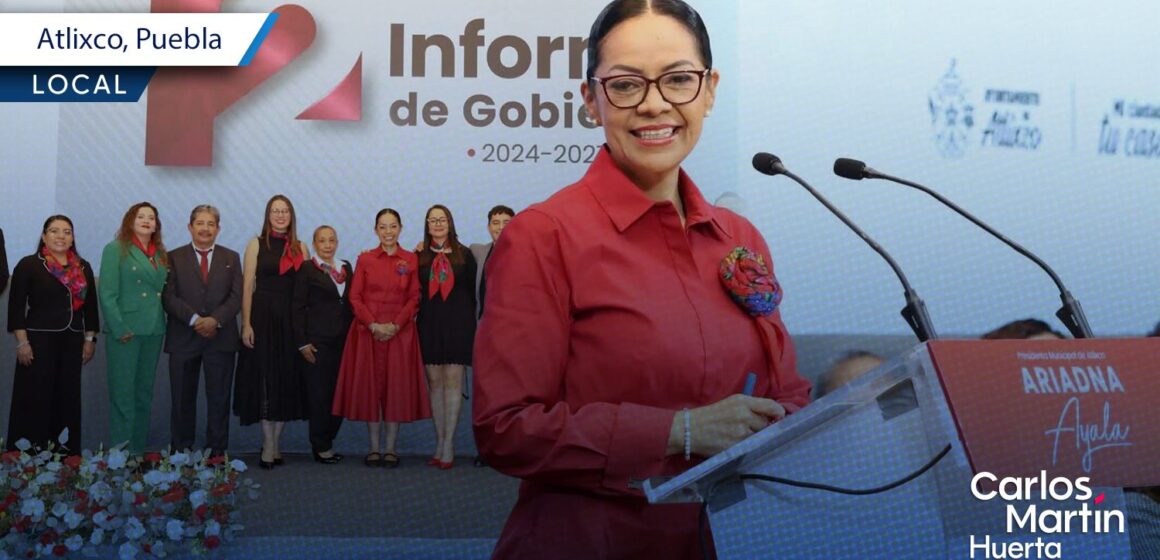 Ariadna Ayala rinde su Segundo Informe de Gobierno en Atlixco: obras, turismo y derrama económica