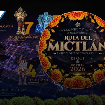 Atlixco presenta La Ruta del Mictlán 2026 con figuras monumentales de los nueve niveles del inframundo