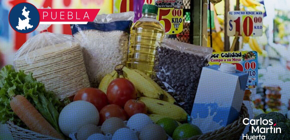 Canasta básica en Puebla supera los 2 mil pesos en octubre