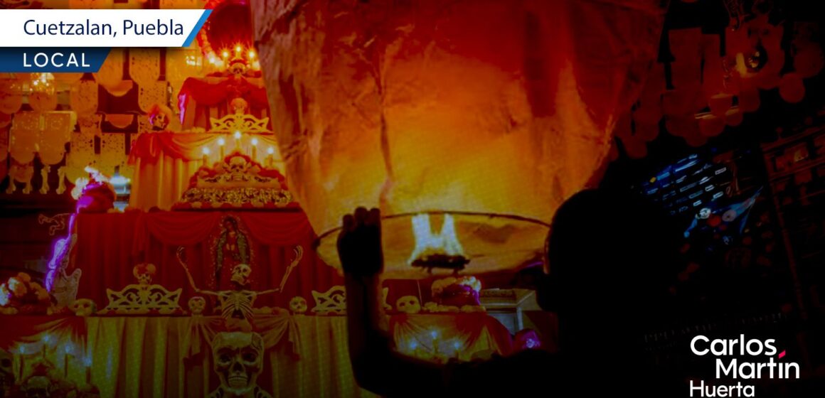 Cuetzalan alista altares tradicionales y globos de Cantoya con motivo del Día de Muertos Cuetzalan alista altares tradicionales y globos de Cantoya con motivo del Día de Muertos