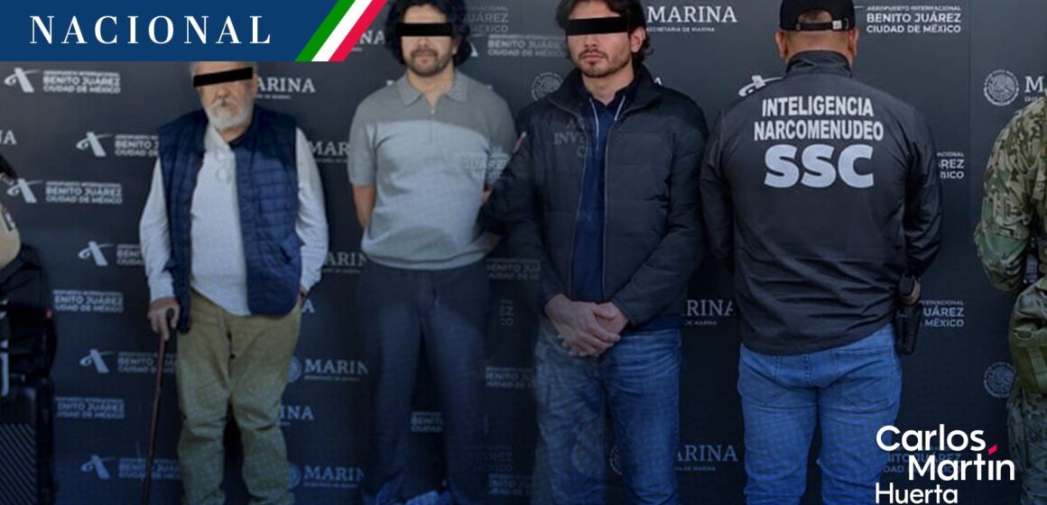 Detenidos AICM droga Corea del Sur Caen cuatro personas con más de 47 kilos de droga en el AICM; pretendían enviarla a Corea del Sur y España