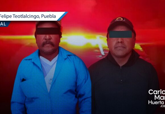 Detenidos Teotlancingo gas LP Detienen en Teotlalcingo a dos hombres que realizaban trasiego de gas LP ilegal en una pipa