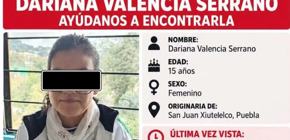 Localizan sin vida a Dariana Valencia Serrano, menor desaparecida en Teziutlán