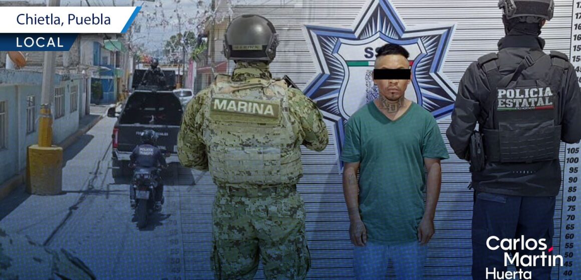 Cae “El Armadillo”, presunto líder delictivo en Chietla