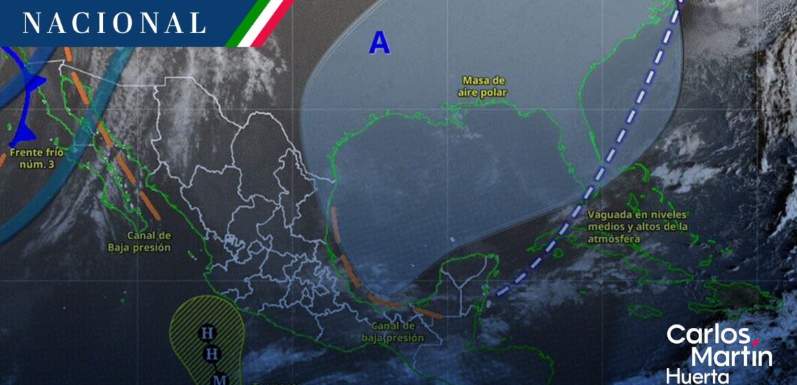 Frente frío 3 Frente frío 3 y masa de aire polar provocarán lluvias y mañanas frías
