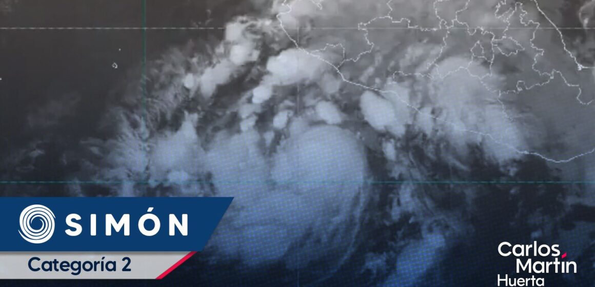 Huracán Simón se intensifica a categoría 2 frente a Manzanillo