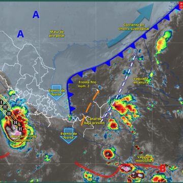 Huracán Trudy categoría 1 provoca lluvias torrenciales junto al frente frío número 2