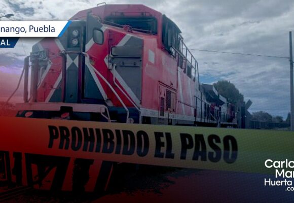 Joven muere arrollado por el tren en Coronango